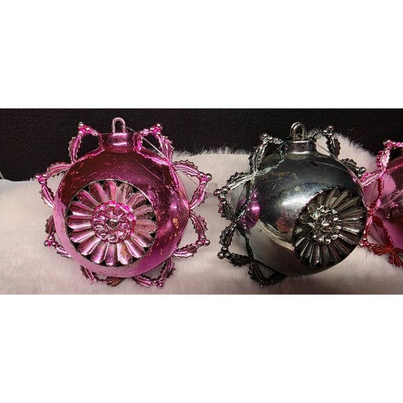 Vintage Bradford Plastic Double Indent Christmas Star Ornaments Lot of 3 - Picture 6 of 7